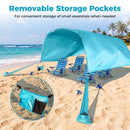 Wind Powered Beach Tent Portable Sun Shelter Canopy for Picnic by LJGDeals