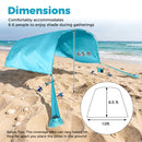 Wind Powered Beach Tent Portable Sun Shelter Canopy for Picnic by LJGDeals