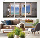 Window Wall Art Relaxing Beach Starfish Seashells Nautical