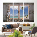 Window Wall Art Relaxing Beach Starfish Seashells Nautical