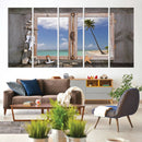 Window Wall Art Relaxing Beach Starfish Seashells Nautical