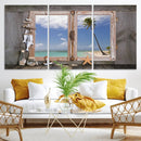 Window Wall Art Relaxing Beach Starfish Seashells Nautical