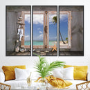 Window Wall Art Relaxing Beach Starfish Seashells Nautical