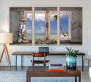 Window Wall Art Relaxing Beach Starfish Seashells Nautical