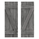 36 x 13 Inch Farmhouse Paulownia Wood Window Shutters Set of 2 for Windows by DirectDeals