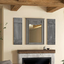36 x 11 Inch Farmhouse Paulownia Wood Window Shutters Set of 2 for Windows by DirectDeals