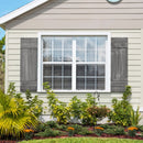 36 x 11 Inch Farmhouse Paulownia Wood Window Shutters Set of 2 for Windows by DirectDeals
