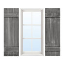 36 x 11 Inch Farmhouse Paulownia Wood Window Shutters Set of 2 for Windows by DirectDeals
