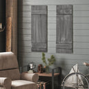 36 x 11 Inch Farmhouse Paulownia Wood Window Shutters Set of 2 for Windows by DirectDeals
