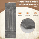 36 x 11 Inch Farmhouse Paulownia Wood Window Shutters Set of 2 for Windows by DirectDeals