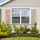 36 x 13 Inch Farmhouse Paulownia Wood Window Shutters Set of 2 for Windows by DirectDeals