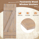36 x 13 Inch Farmhouse Paulownia Wood Window Shutters Set of 2 for Windows by DirectDeals