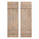 36 x 11 Inch Farmhouse Paulownia Wood Window Shutters Set of 2 for Windows by DirectDeals