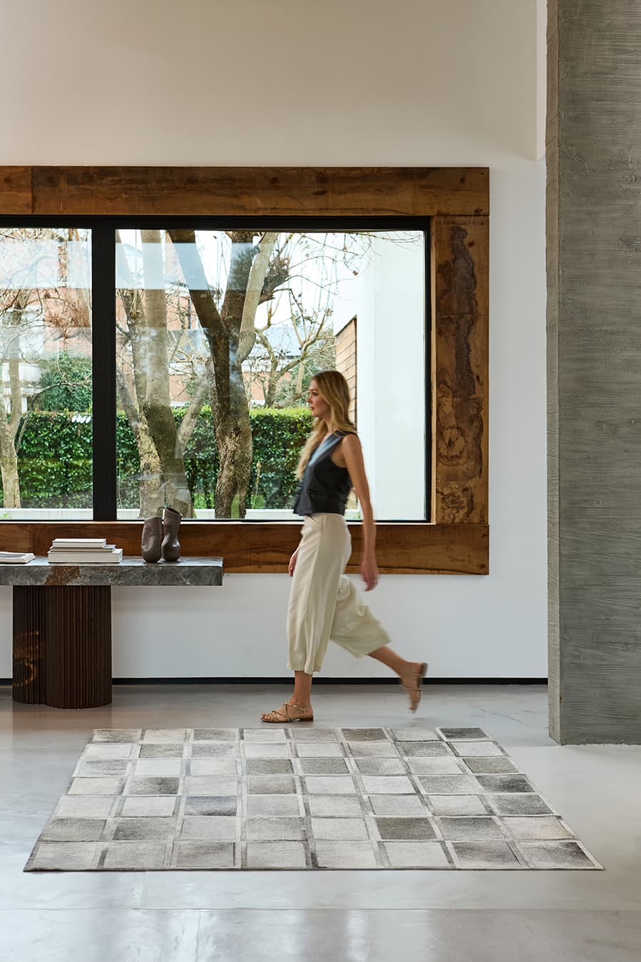 WINDOWS - Hair on Hide Custom Rug