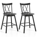 Set of 2 Windsor Bar Stool with Ergonomic Backrest and Footrests-29 inches by DirectDeals