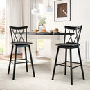 Set of 2 Windsor Bar Stool with Ergonomic Backrest and Footrests by LJGDeals