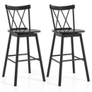 Set of 2 Windsor Bar Stool with Ergonomic Backrest and Footrests by LJGDeals