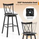 Set of 2 Windsor Bar Stool with Ergonomic Backrest and Footrests by LJGDeals