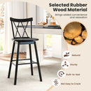 Set of 2 Windsor Bar Stool with Ergonomic Backrest and Footrests by LJGDeals