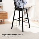 Set of 2 Windsor Bar Stool with Ergonomic Backrest and Footrests by LJGDeals