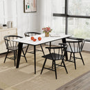 Windsor Dining Chair Set of 2 Mid-Century Modern Black Kitchen Chairs-Black by DirectDeals