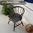 Windsor Dining Chair Set of 2 Mid-Century Modern Black Kitchen Chairs-Black by DirectDeals