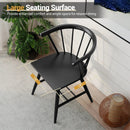 Windsor Dining Chair Set of 2 Mid-Century Modern Black Kitchen Chairs-Black by LJGDeals