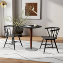 Windsor Dining Chair Set of 4 Mid-Century Modern Black Kitchen Chairs-Black by LJGDeals