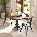 Windsor Dining Chair Set of 4 with Solid Rubber Wood Frame-Black by LJGDeals