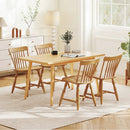 Windsor Dining Chairs Set of 2 with Curved Spindle Back by DirectDeals