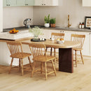 Windsor Dining Chairs Set of 2 with Curved Spindle Back by LJGDeals