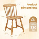 Windsor Dining Chairs Set of 2 with Curved Spindle Back by LJGDeals
