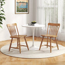 Windsor Dining Chairs Set of 2 with Curved Spindle Back by DirectDeals