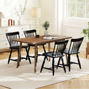 Windsor Dining Chairs Set of 4 with Curved Spindle Back by LJGDeals