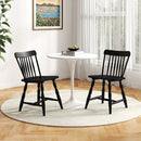 Windsor Dining Chairs Set of 4 with Curved Spindle Back by LJGDeals