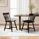 Windsor Dining Chairs Set of 4 with Curved Spindle Back by LJGDeals