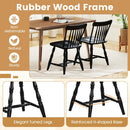 Windsor Dining Chairs Set of 4 with Curved Spindle Back by LJGDeals
