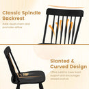 Windsor Dining Chairs Set of 4 with Curved Spindle Back by LJGDeals
