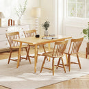 Windsor Dining Chairs Set of 4 with Curved Spindle Back by LJGDeals