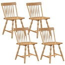 Windsor Dining Chairs Set of 4 with Curved Spindle Back by LJGDeals