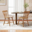 Windsor Dining Chairs Set of 4 with Curved Spindle Back by LJGDeals