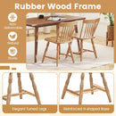 Windsor Dining Chairs Set of 4 with Curved Spindle Back by LJGDeals