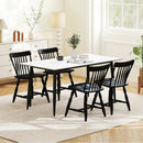 Windsor Dining Chairs Set of 2 with Curved Spindle Back by DirectDeals