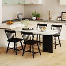 Windsor Dining Chairs Set of 2 with Curved Spindle Back by DirectDeals