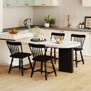 Windsor Dining Chairs Set of 2 with Curved Spindle Back by LJGDeals