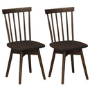 Windsor Dining Chairs Set of 2 Mid Century Rubber Wood Kitchen Chairs with Swivel Seat by LJGDeals