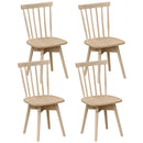 Windsor Dining Chairs Set of 4 Mid Century Rubber Wood Kitchen Chairs with Swivel Seat by DirectDeals