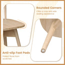 Windsor Dining Chairs Set of 4 Mid Century Rubber Wood Kitchen Chairs with Swivel Seat by LJGDeals