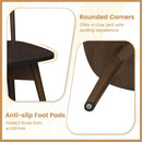 Windsor Dining Chairs Set of 4 Mid Century Rubber Wood Kitchen Chairs with Swivel Seat by DirectDeals