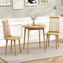 Windsor Dining Chairs Set of 2 with High Spindle Back and Natural Rubber Wood Legs for Dining Room Living Room-Natural by LJGDeals